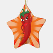 Red Pepper Superstar Keramikornament (Links)