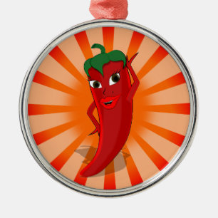 Red Pepper Superstar Ornament Aus Metall
