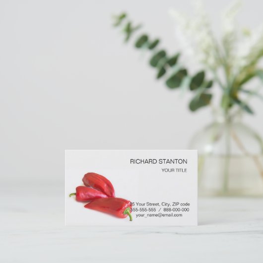 Red Pepper Visitenkarte (Stehend Vorderseite)