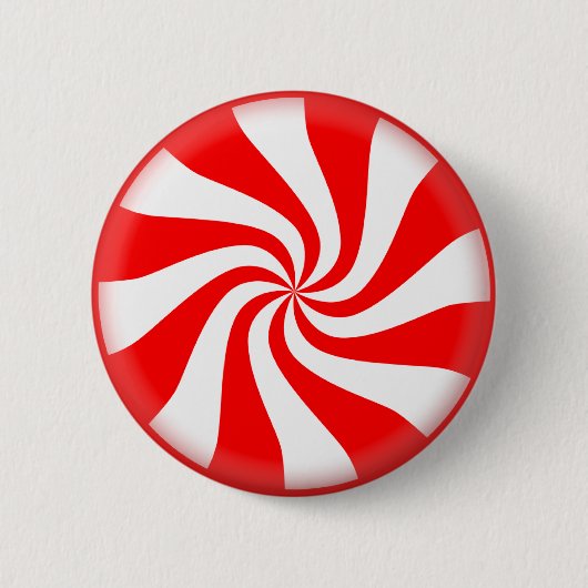 Red Peppermint Candy Button (Vorderseite)