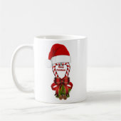 Red Peppermint Candy Cane für Weihnachten Kaffeetasse (Links)