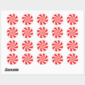 Red Peppermint Candy Stickers (Blatt)