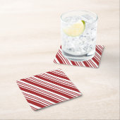 Red Peppermint Rechteckiger Pappuntersetzer (Vor Ort)