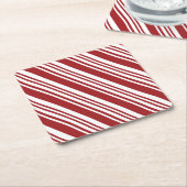 Red Peppermint Rechteckiger Pappuntersetzer (angewinkelt)