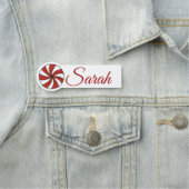 Red Peppermint Starlight Minze Candy Cane Weihnach Namensschild (Beispiel)