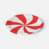 Red Peppermint Swirl Pappteller (Schrägansicht)