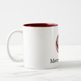 Red Peppermint Weihnachtsschmuck Zweifarbige Tasse