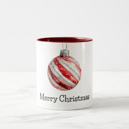 Red Peppermint Weihnachtsschmuck Zweifarbige Tasse