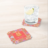 Red Peranakan floral doppelxi Chinesische Hochzeit Untersetzer (Vor Ort)