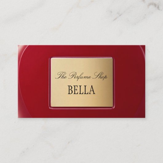 Red Perfume Shop Business Card Visitenkarte (Vorderseite)