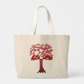 Red Perpetual Passion Tree Art Jumbo Stoffbeutel (Rückseite)