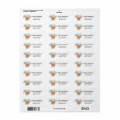 Red Persian Cat Birthday Return Address Label (Vorne)