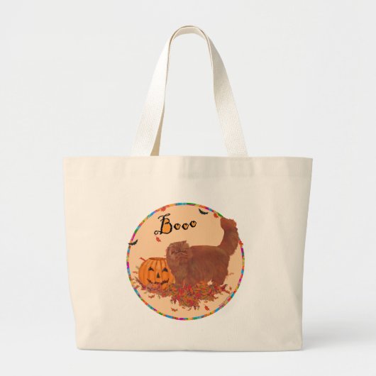 Red Persian Cat Halloween Jumbo Stoffbeutel (Vorne)