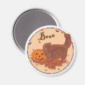 Red Persian Cat Halloween Magnet (Vorderseite/Rückseite)