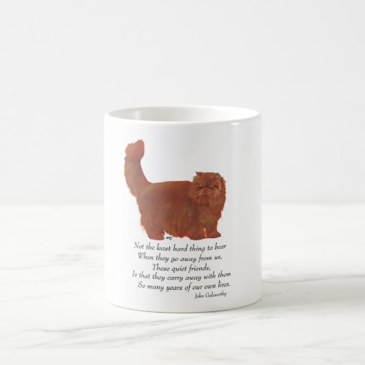 Red Persian Cat Rainbow Bridge Kaffeetasse (Mittel)