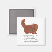 Red Persian Cat Rainbow Bridge Magnet (Vorderseite/Rückseite)