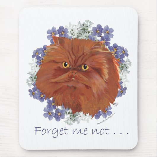 Red Persian Cat Vergiss mich nicht Mousepad (Vorne)