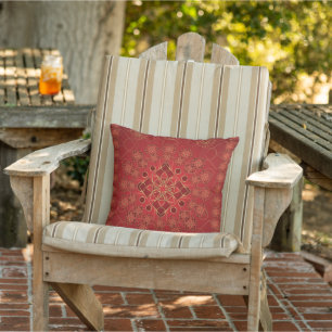 Red Persian Motifs Throw Kissen