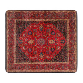 Red Persian Rug aus Mashhad Cutting Board Schneidebrett