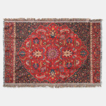 Red Persian Rug aus Mashhad