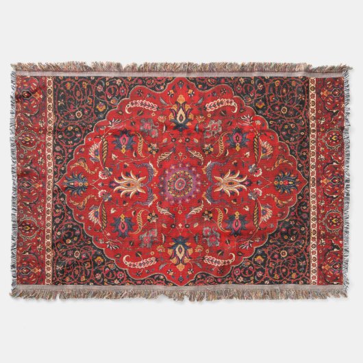 Red Persian Rug aus Mashhad Decke (Vorderseite)