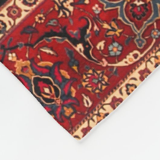 Red Persian Rug aus Mashhad Fleecedecke (Ecke)