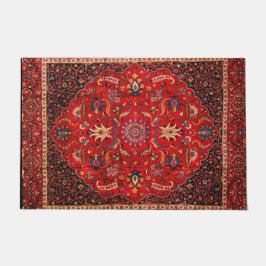 Red Persian Rug aus Mashhad Fußmatte