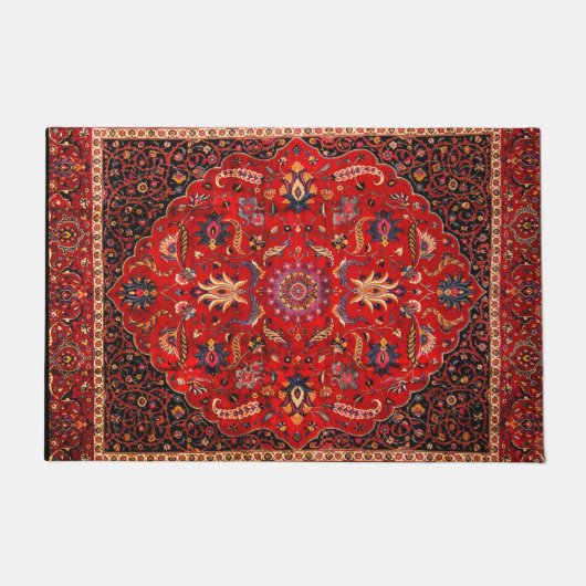 Red Persian Rug aus Mashhad Fußmatte (Vorderseite)