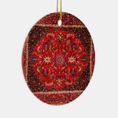 Red Persian Rug aus Mashhad Keramikornament (Rechts)