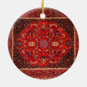 Red Persian Rug aus Mashhad Keramikornament (Hinten)