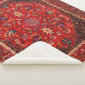 Red Persian Rug aus Mashhad Sherpadecke (3/4)