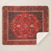 Red Persian Rug aus Mashhad Sherpadecke (Vorderseite (Horizontal))