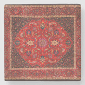 Red Persian Rug aus Mashhad Steinuntersetzer (Vorderseite)