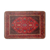 Red Persian Rug from Mashhad Bath Mat Badematte (Vorderseite)