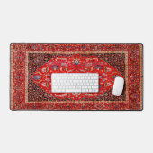 Red Persian Rug From Mashhad Desk Mat Schreibtischunterlage (Tastatur & Maus)