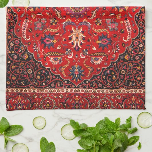 Red Persian Rug Geschirrtuch (Gefaltet)