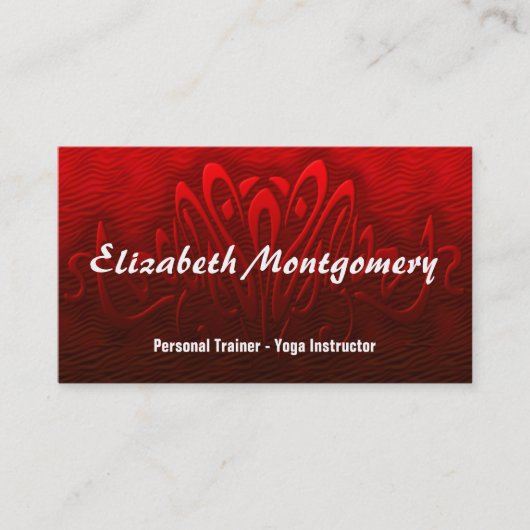 Red Personal Trainer Termin Business Card (Vorderseite)