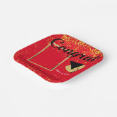 Red Personalisiert Class Foto School Abschluss Pappteller (Gewinkelt)