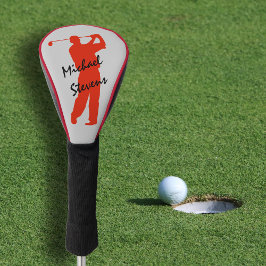 Red Personalisiert Golfer Golf Headcover