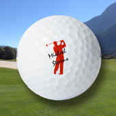 Red Personalisiert Golfer Golfball