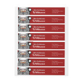 Red Personalisiert Mele Kalikimaka Santa Address (Bogen)