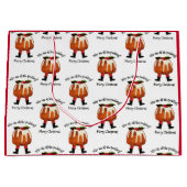 Red Personalisiert Merry Christmas Große Geschenkt Große Geschenktüte (Vorderseite)