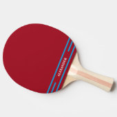 Red Personalisiert Ping Pong Paddle Tischtennis Schläger (Seitenansicht)