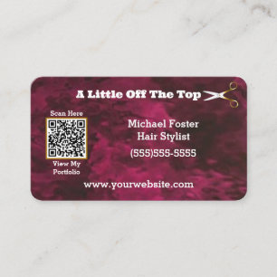 Red Personalisiert QR-Code Business Card Visitenkarte