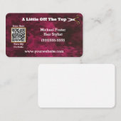 Red Personalisiert QR-Code Business Card Visitenkarte (Vorne/Hinten)