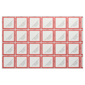 Red Personalisiert Simple Quilt Label Corner Stoff (Yard (91,4 cm))