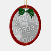 Red Personalize Foto Ornament (Rechts)