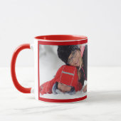 Red Personalize Foto Template Geschenk Kaffee Tass Tasse (Links)