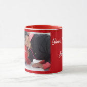 Red Personalize Foto Template Geschenk Kaffee Tass Tasse (Zentrum)