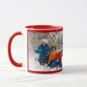 Red Personalize Foto Template Geschenk Kaffee Tass Tasse (Links)